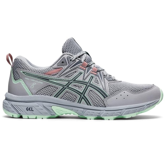 Asics Shoes - ASICS Gel-Venture 8 Women's Shoes - Gray with Green Accents